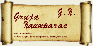 Gruja Naumparac vizit kartica